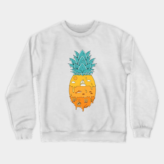 Pineapple Landscape Crewneck Sweatshirt by coffeeman